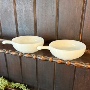 Fire King White Bowls with Handles